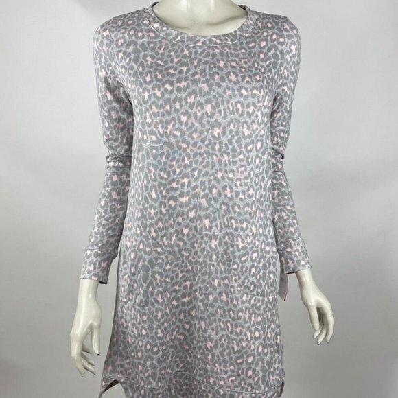Kate Spade NY Long Sleeve Leopard Sleep Shirt Dress Women XS NWT Long Sleeve‎